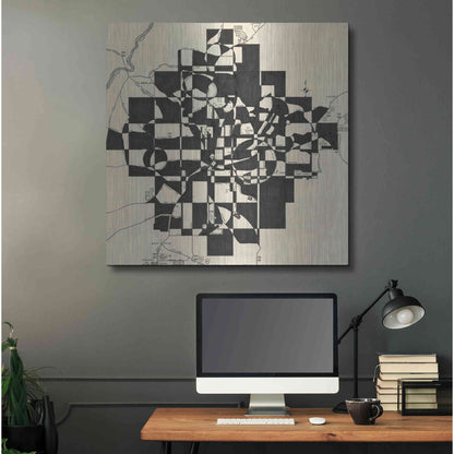 Luxe Metal Art 'Modern Map of Atlanta' by Nikki Galapon, Metal Wall Art,36x36
