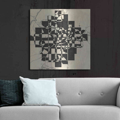 Luxe Metal Art 'Modern Map of Atlanta' by Nikki Galapon, Metal Wall Art,36x36