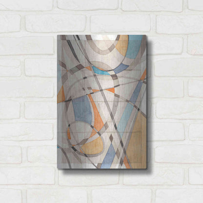 Luxe Metal Art 'Ovals & Lines II' by Nikki Galapon, Metal Wall Art,12x16