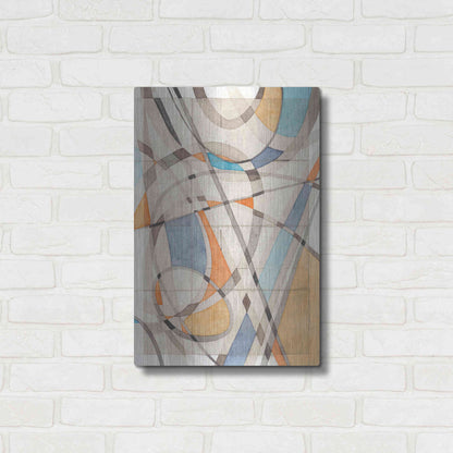 Luxe Metal Art 'Ovals & Lines II' by Nikki Galapon, Metal Wall Art,16x24