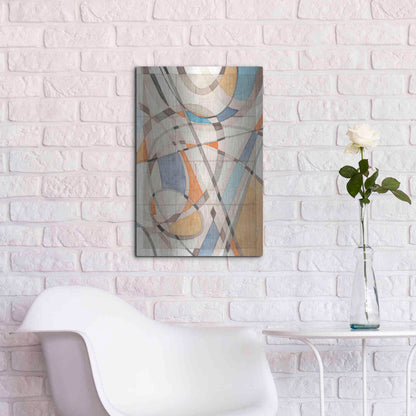 Luxe Metal Art 'Ovals & Lines II' by Nikki Galapon, Metal Wall Art,16x24