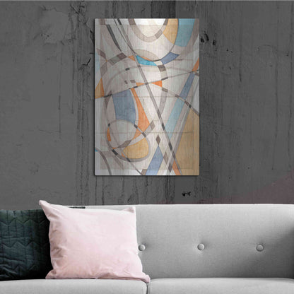 Luxe Metal Art 'Ovals & Lines II' by Nikki Galapon, Metal Wall Art,24x36
