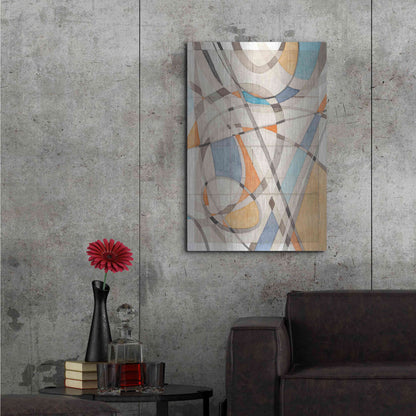Luxe Metal Art 'Ovals & Lines II' by Nikki Galapon, Metal Wall Art,24x36