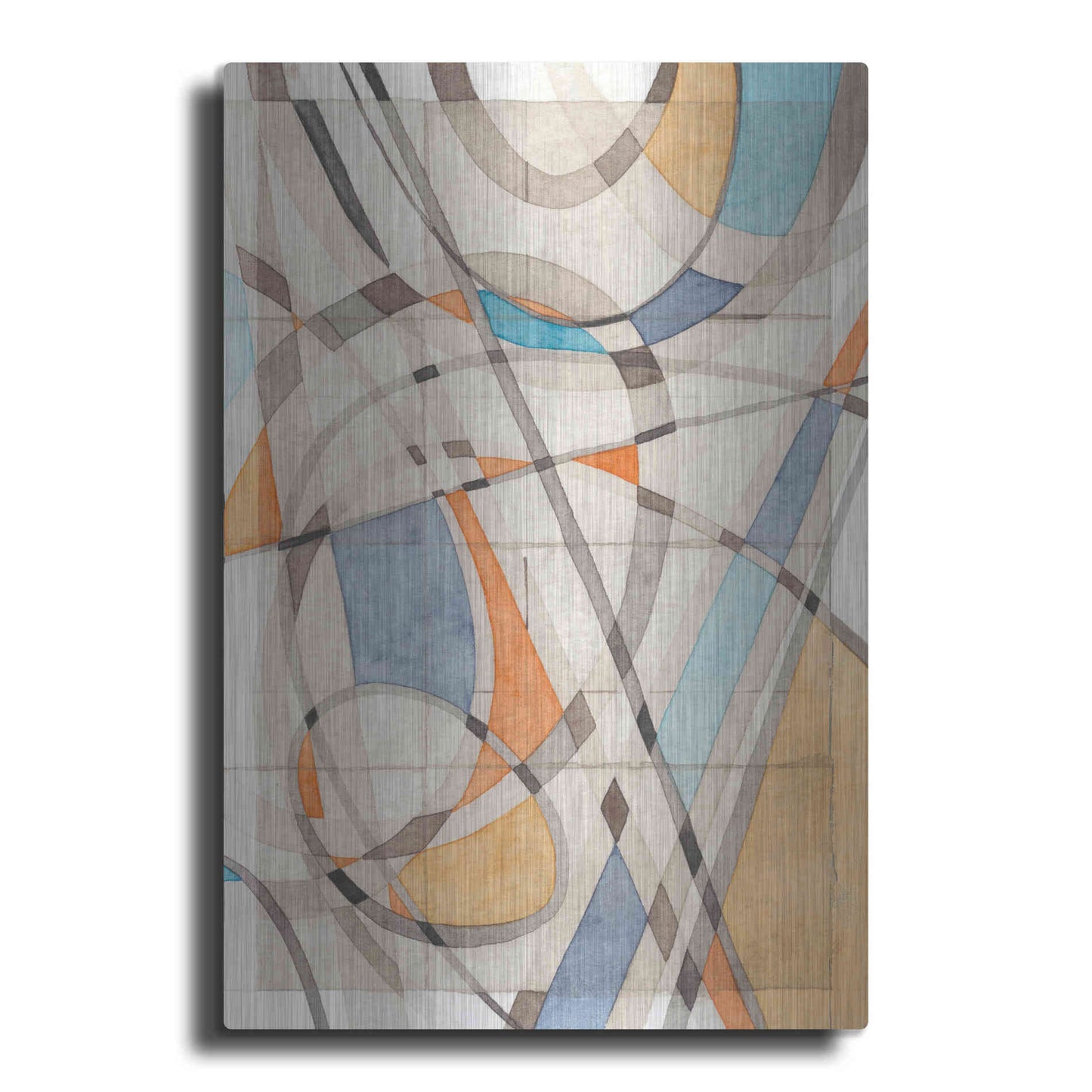 Luxe Metal Art 'Ovals & Lines II' by Nikki Galapon, Metal Wall Art