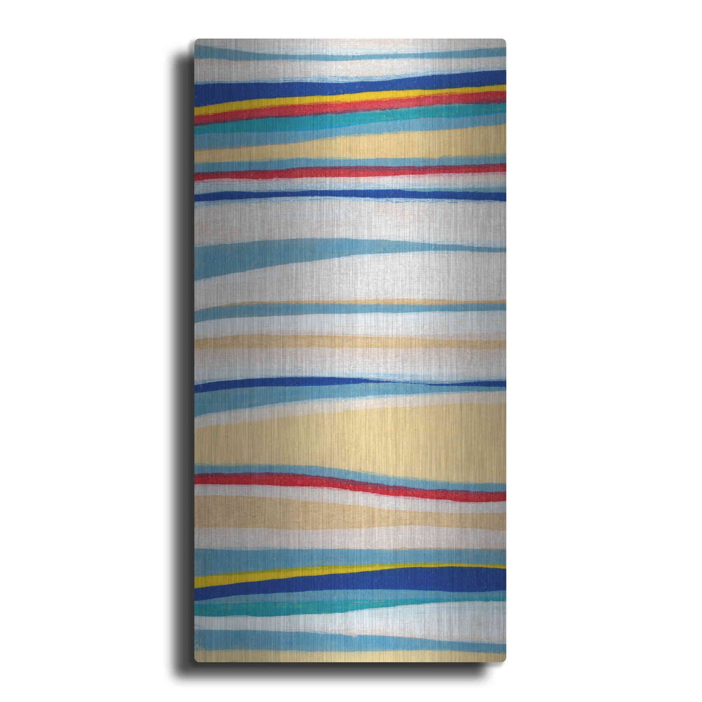 Luxe Metal Art 'Wavy Lines I' by Nikki Galapon, Metal Wall Art