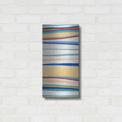 Luxe Metal Art 'Wavy Lines II' by Nikki Galapon, Metal Wall Art,12x24