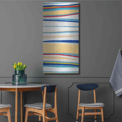 Luxe Metal Art 'Wavy Lines II' by Nikki Galapon, Metal Wall Art,24x48