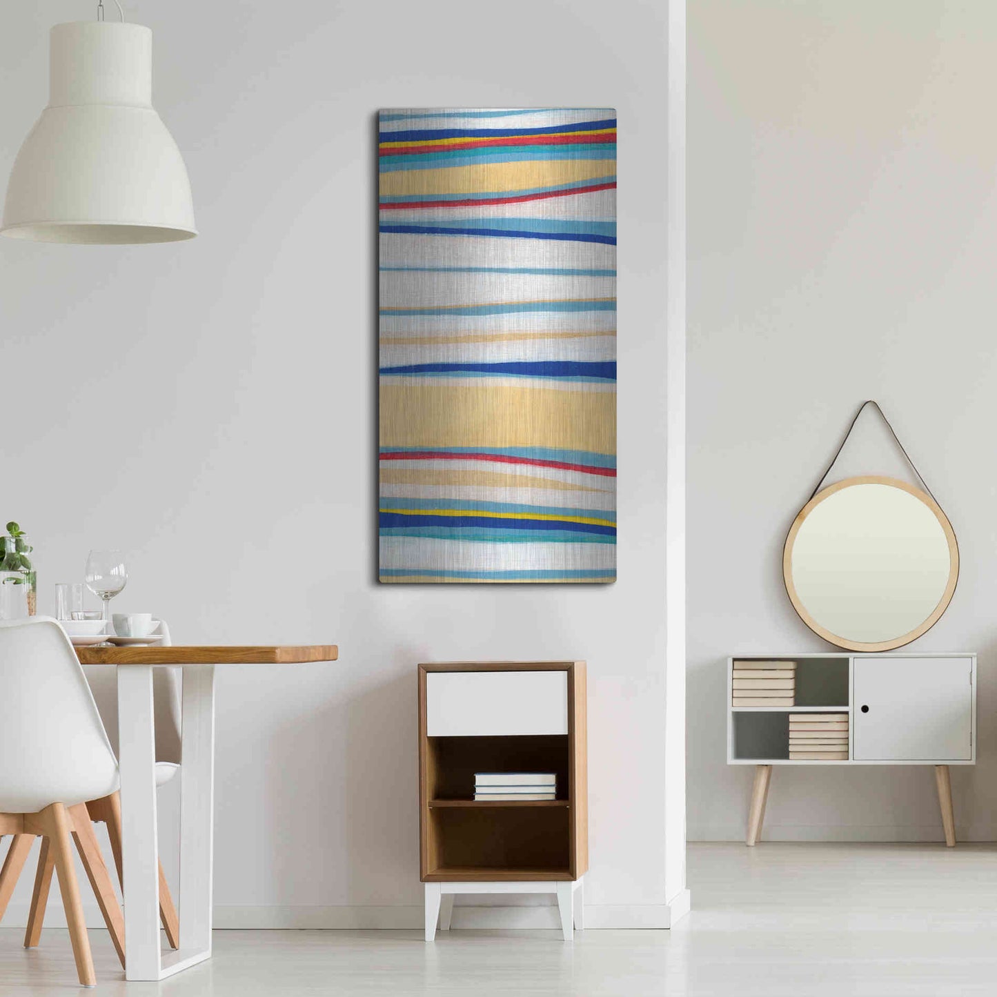 Luxe Metal Art 'Wavy Lines II' by Nikki Galapon, Metal Wall Art,24x48