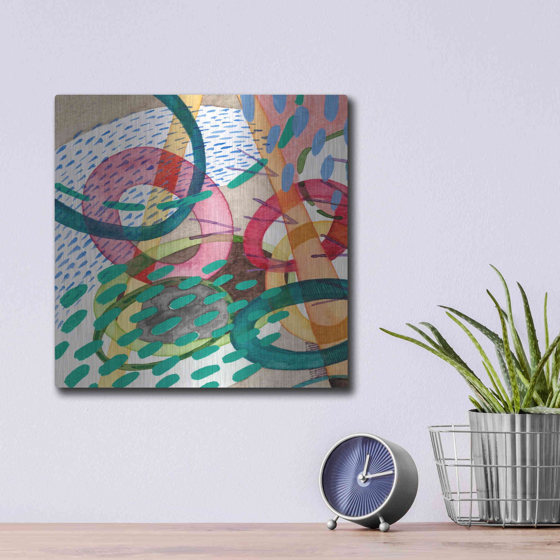 Luxe Metal Art 'Stratosphere I' by Nikki Galapon, Metal Wall Art,12x12