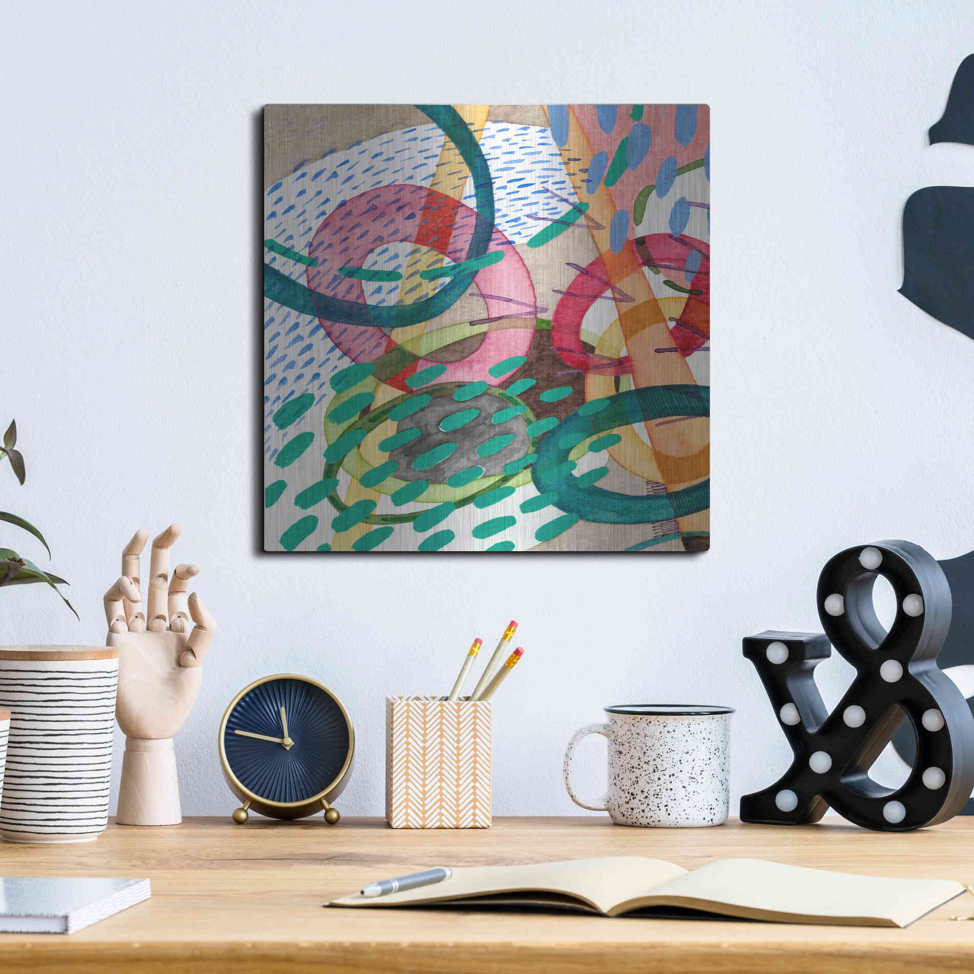 Luxe Metal Art 'Stratosphere I' by Nikki Galapon, Metal Wall Art,12x12