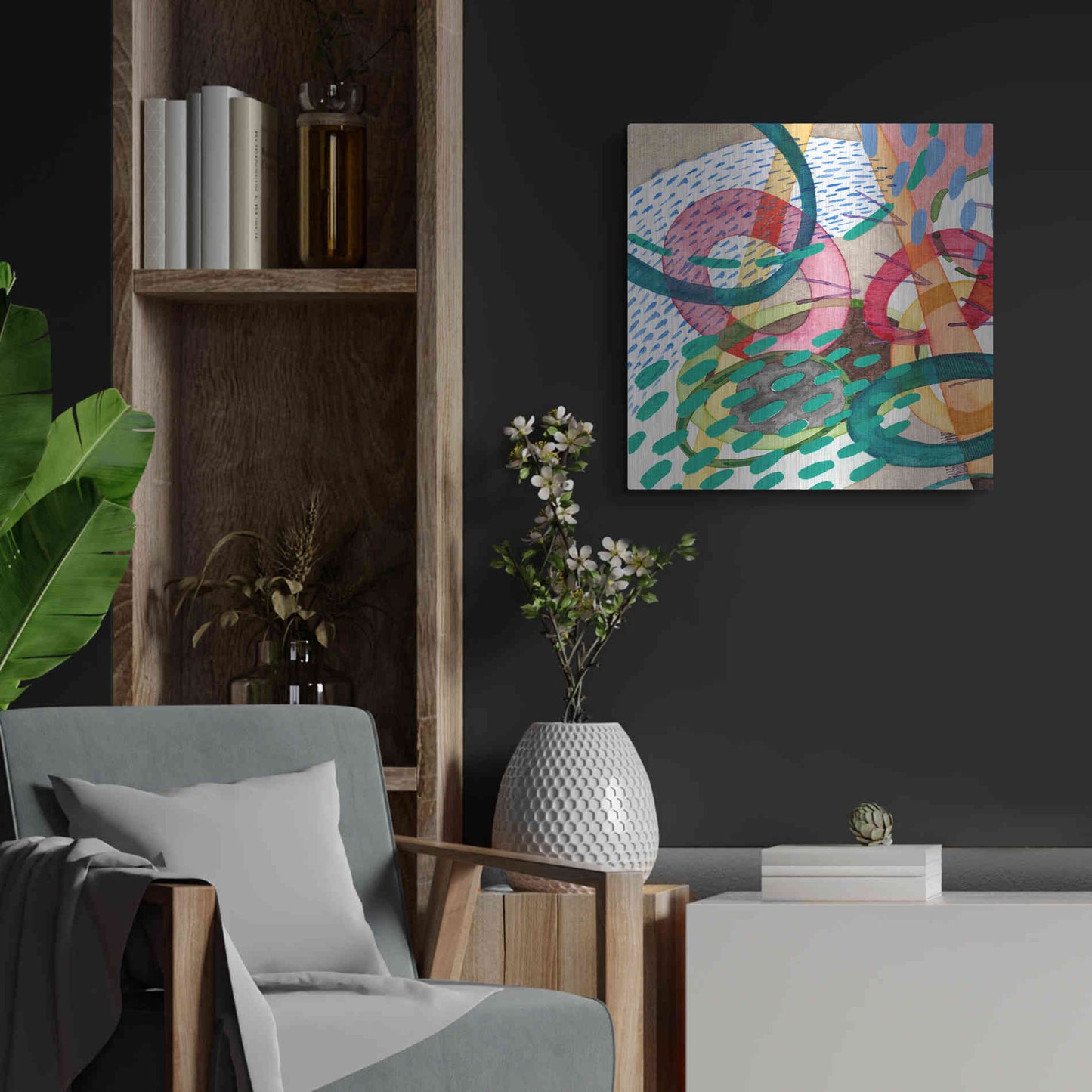 Luxe Metal Art 'Stratosphere I' by Nikki Galapon, Metal Wall Art,24x24