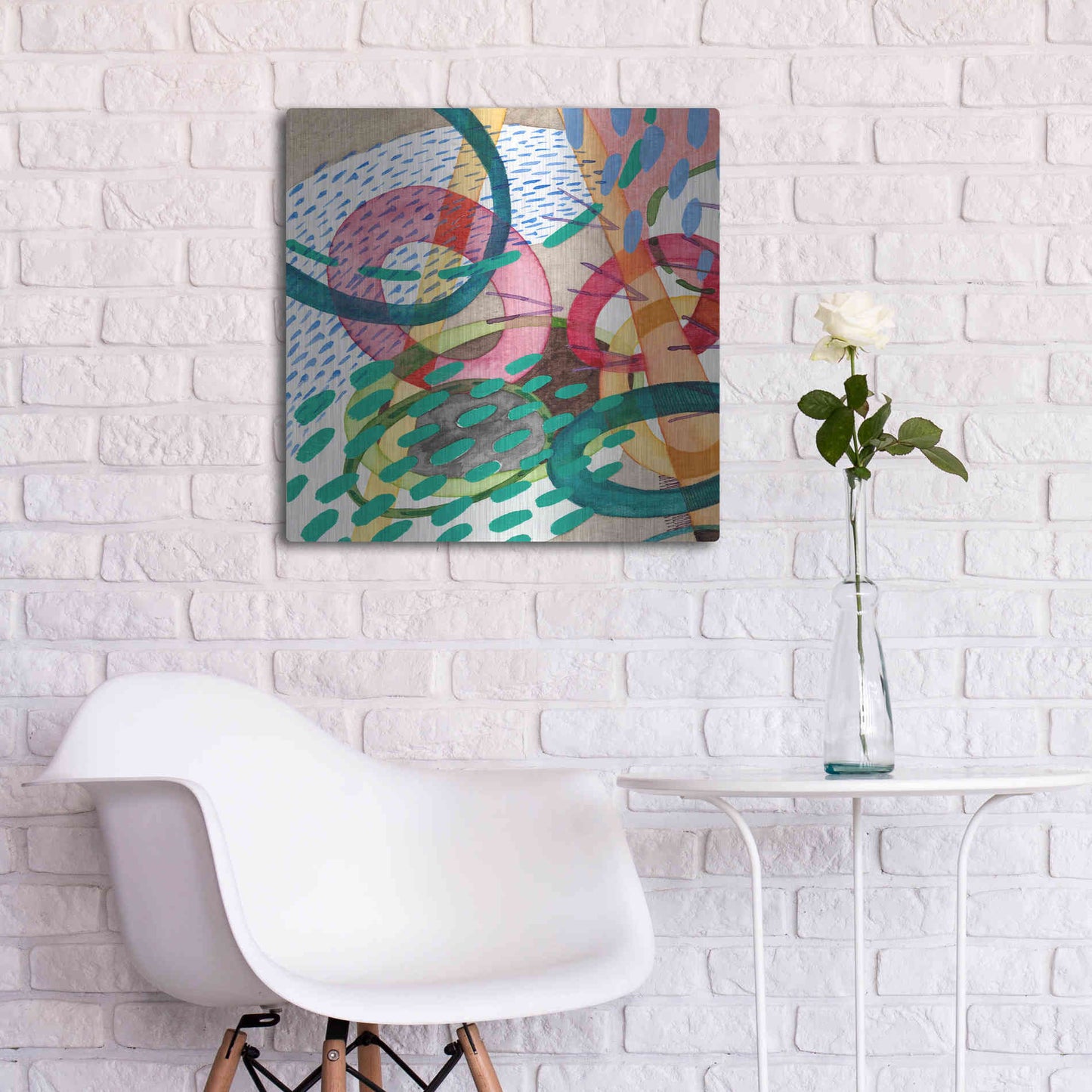 Luxe Metal Art 'Stratosphere I' by Nikki Galapon, Metal Wall Art,24x24