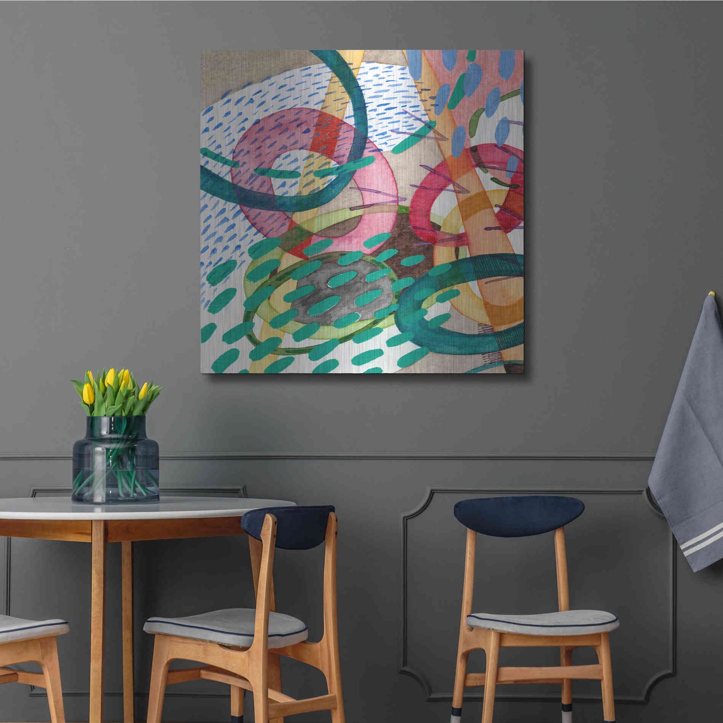 Luxe Metal Art 'Stratosphere I' by Nikki Galapon, Metal Wall Art,36x36