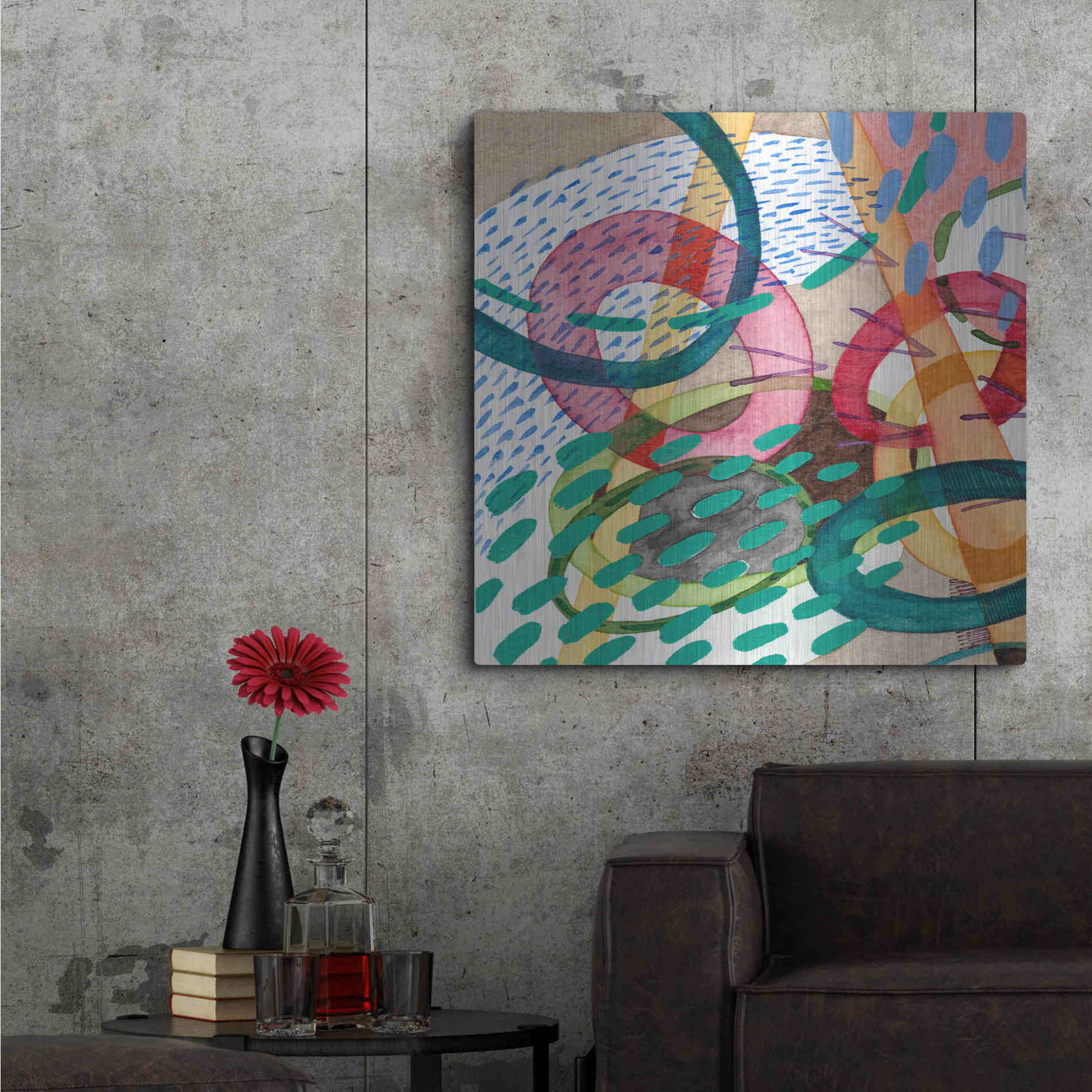 Luxe Metal Art 'Stratosphere I' by Nikki Galapon, Metal Wall Art,36x36