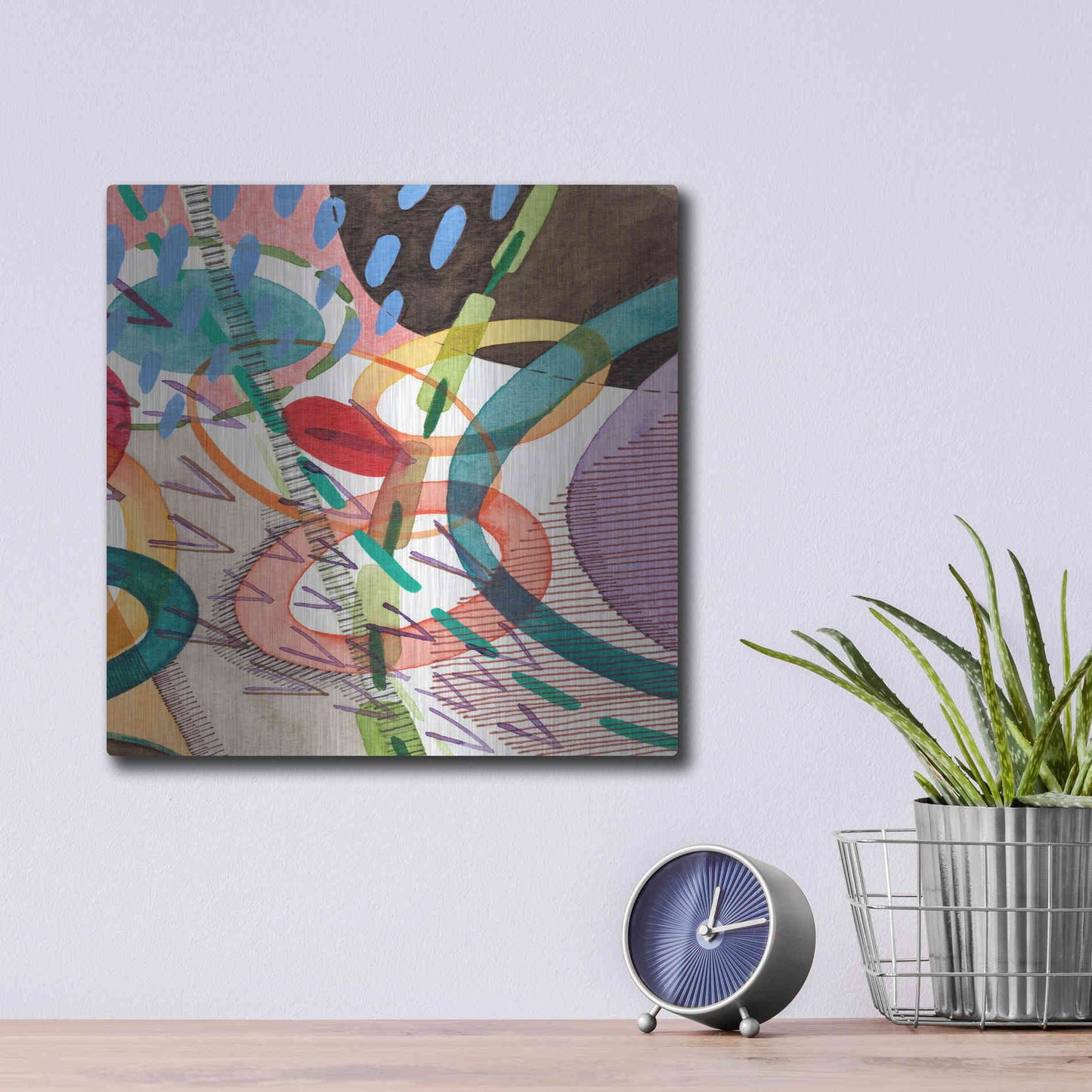 Luxe Metal Art 'Stratosphere II' by Nikki Galapon, Metal Wall Art,12x12