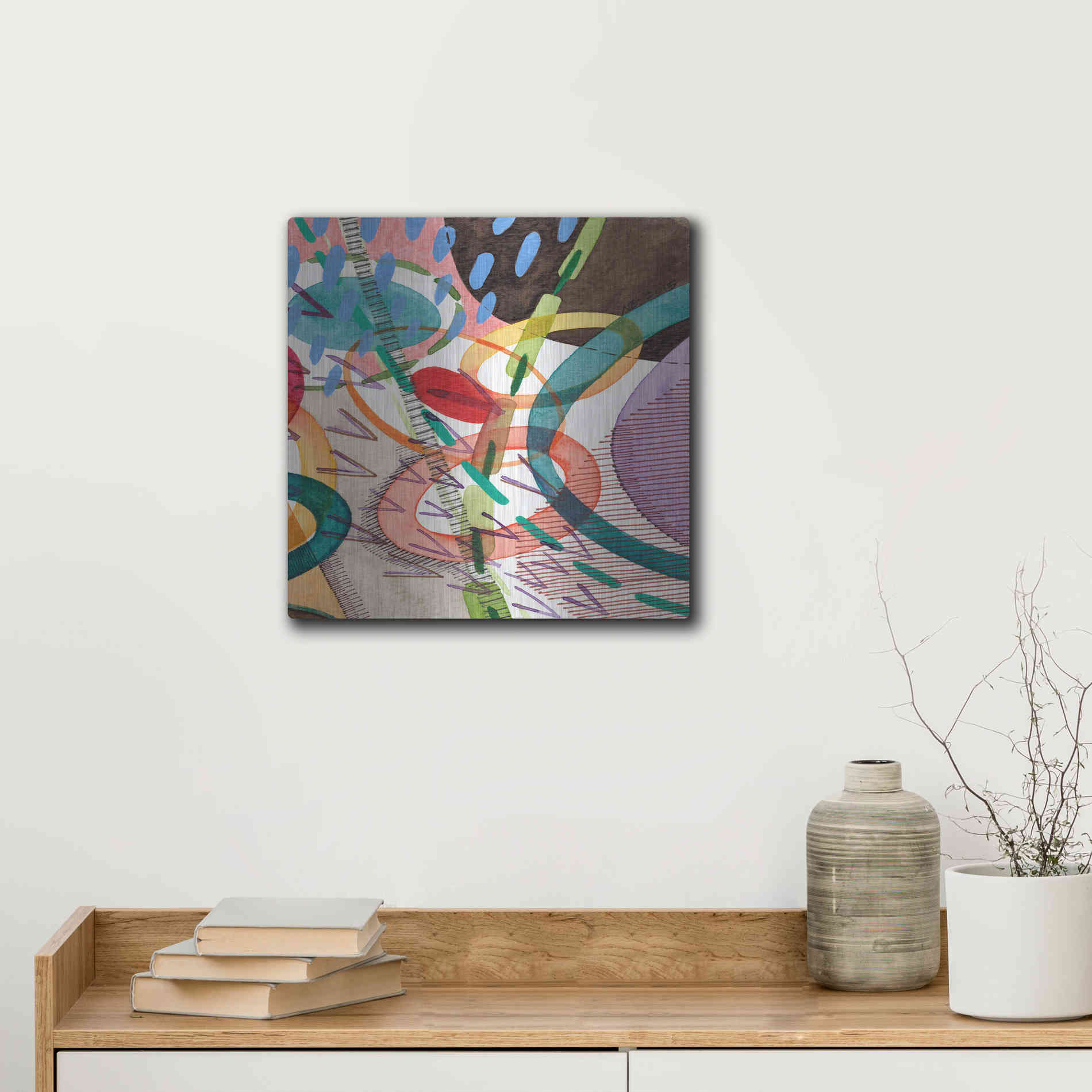 Luxe Metal Art 'Stratosphere II' by Nikki Galapon, Metal Wall Art,12x12