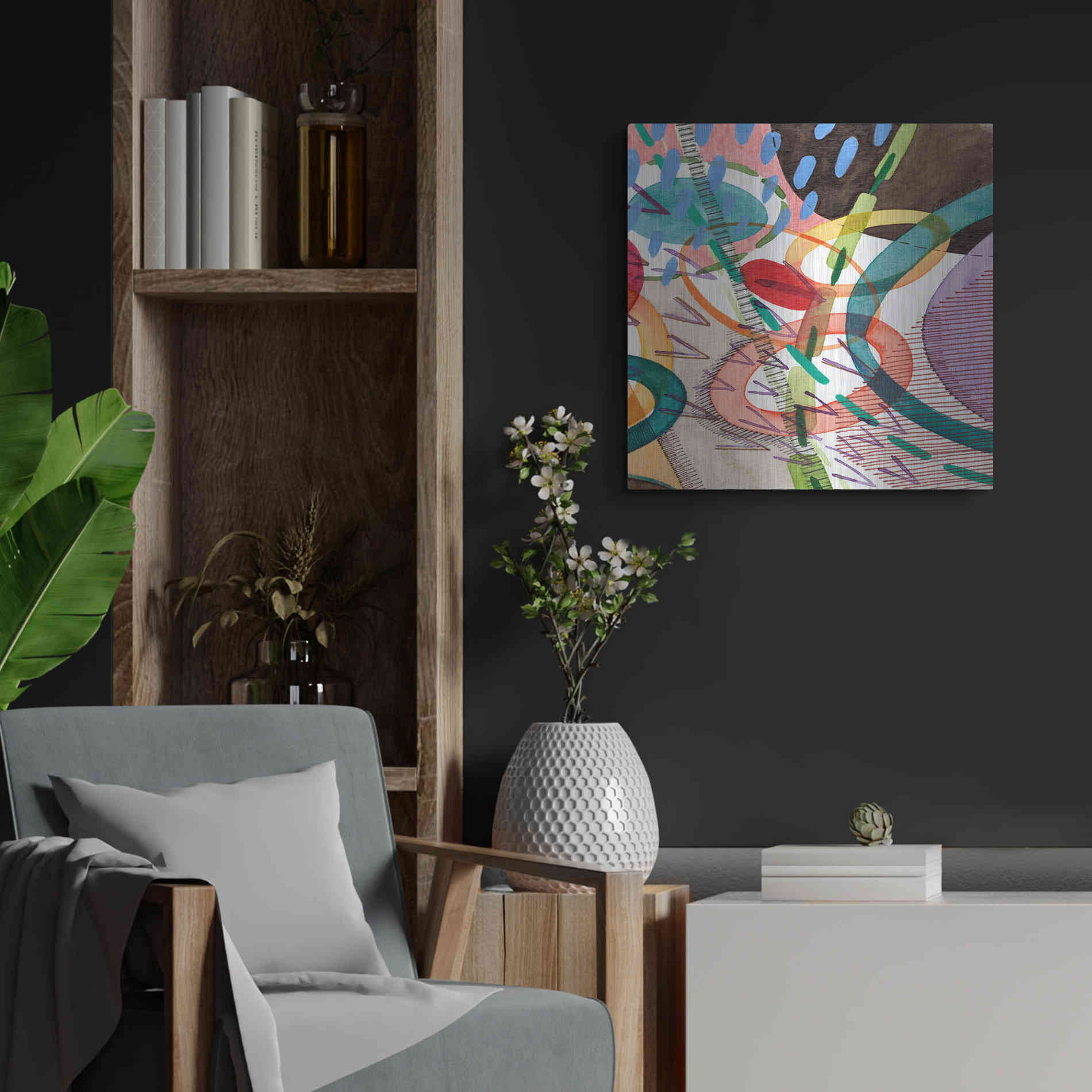 Luxe Metal Art 'Stratosphere II' by Nikki Galapon, Metal Wall Art,24x24