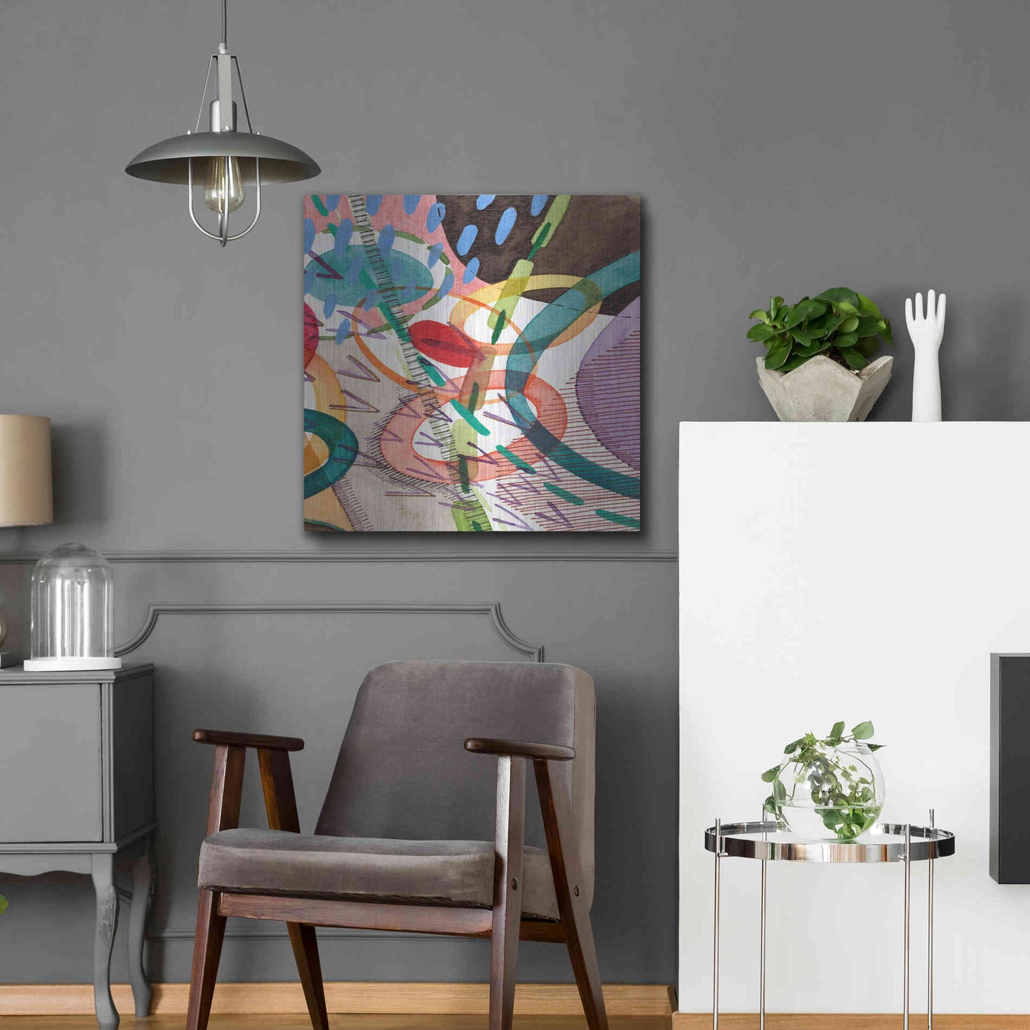 Luxe Metal Art 'Stratosphere II' by Nikki Galapon, Metal Wall Art,24x24
