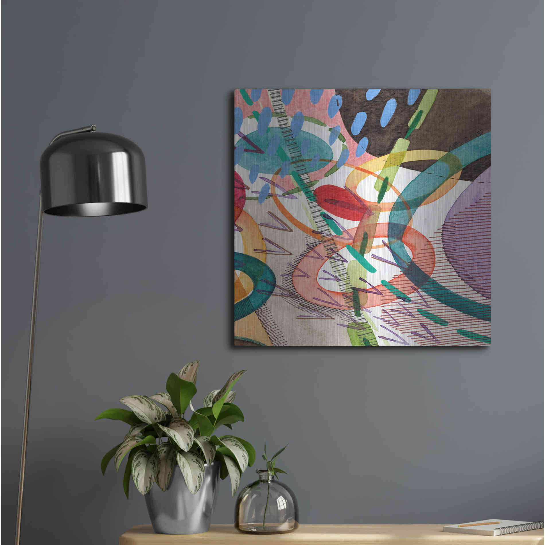 Luxe Metal Art 'Stratosphere II' by Nikki Galapon, Metal Wall Art,24x24