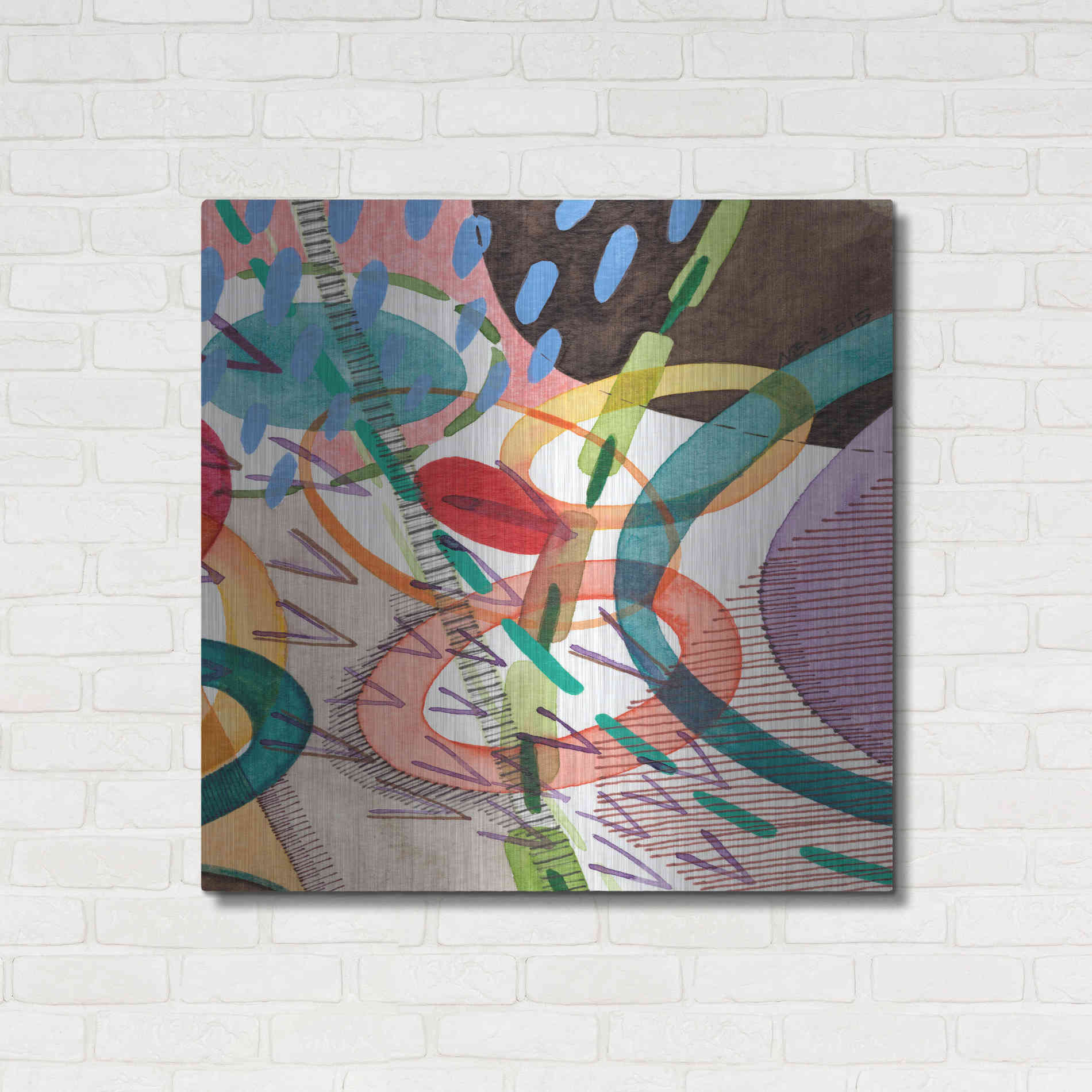 Luxe Metal Art 'Stratosphere II' by Nikki Galapon, Metal Wall Art,36x36