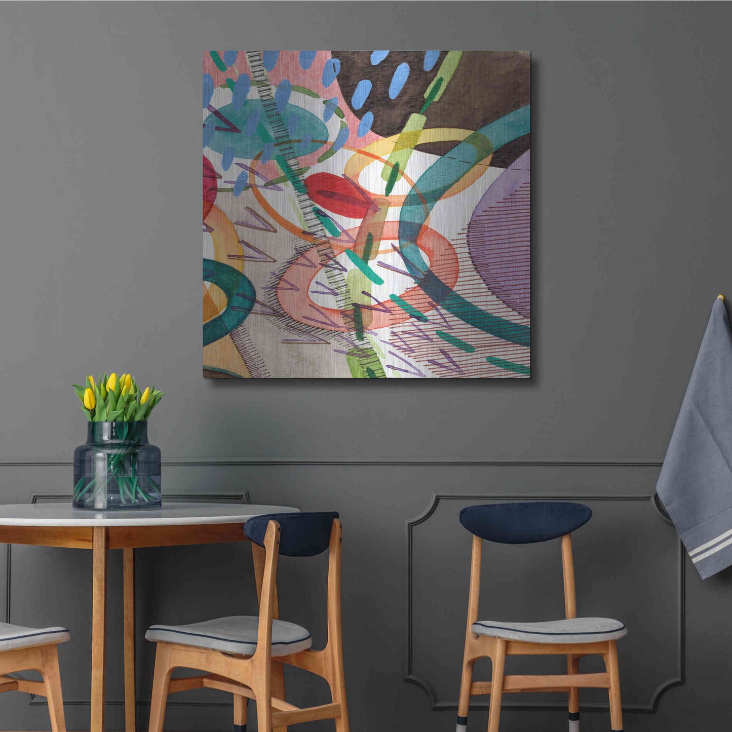 Luxe Metal Art 'Stratosphere II' by Nikki Galapon, Metal Wall Art,36x36
