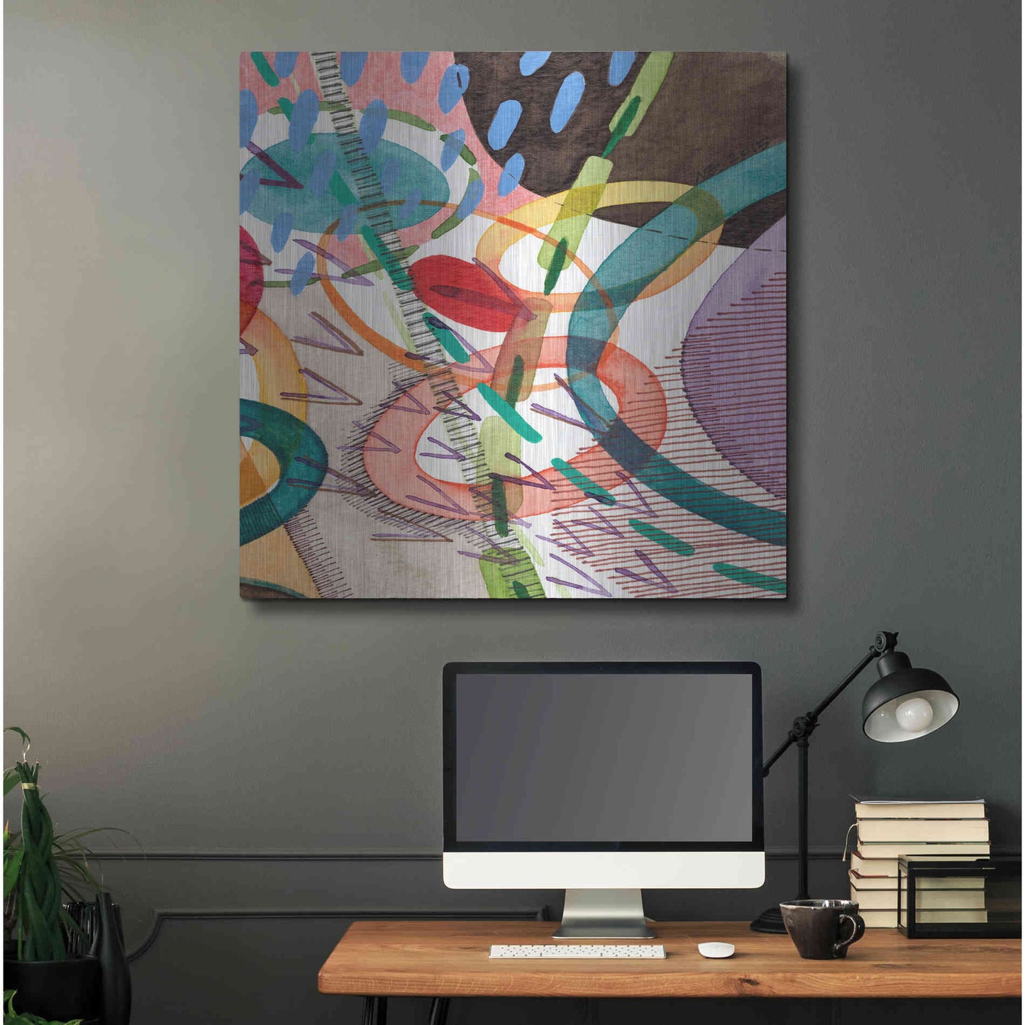 Luxe Metal Art 'Stratosphere II' by Nikki Galapon, Metal Wall Art,36x36