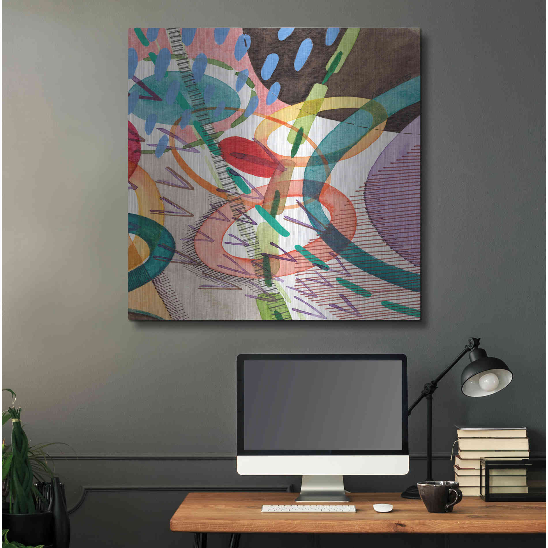 Luxe Metal Art 'Stratosphere II' by Nikki Galapon, Metal Wall Art,36x36