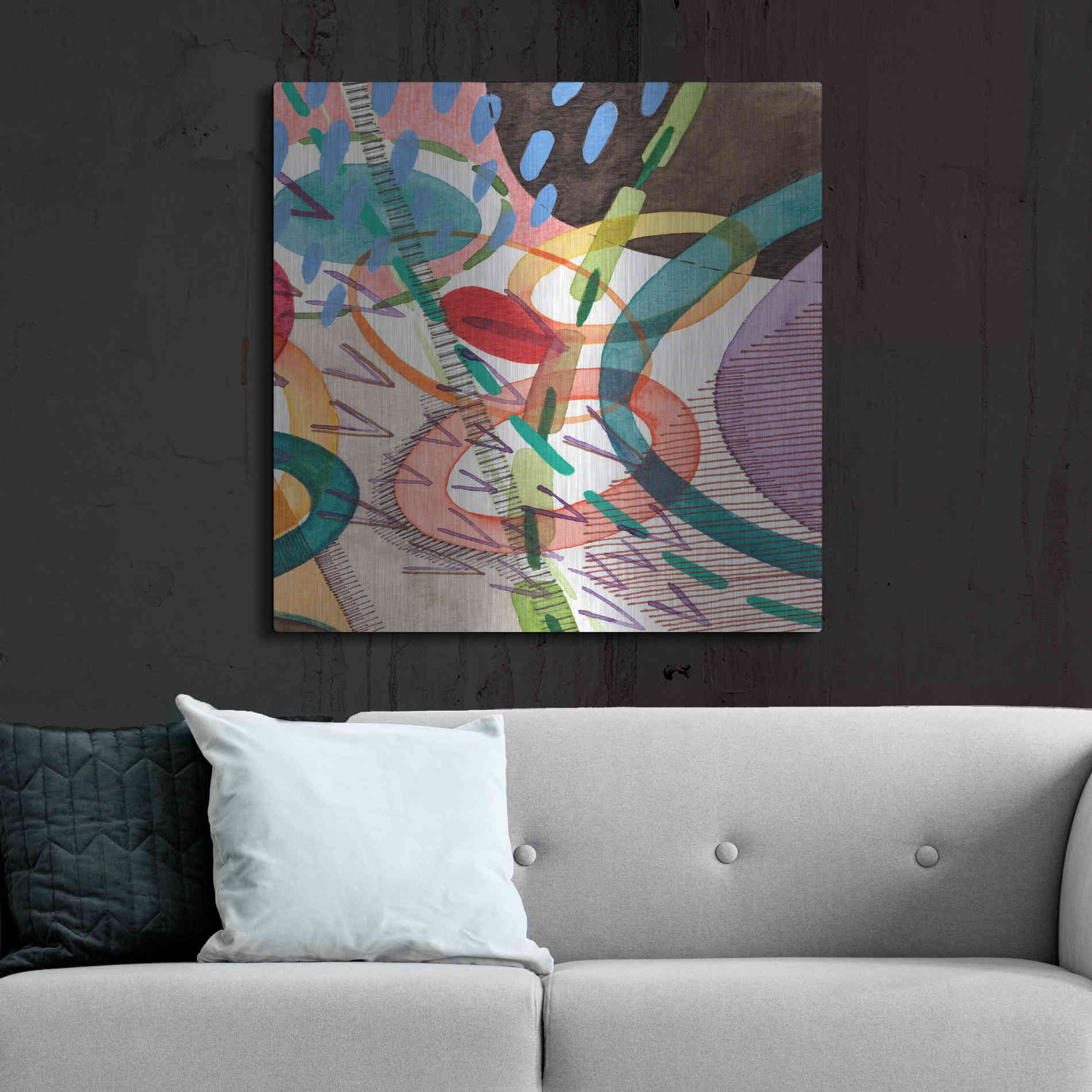 Luxe Metal Art 'Stratosphere II' by Nikki Galapon, Metal Wall Art,36x36