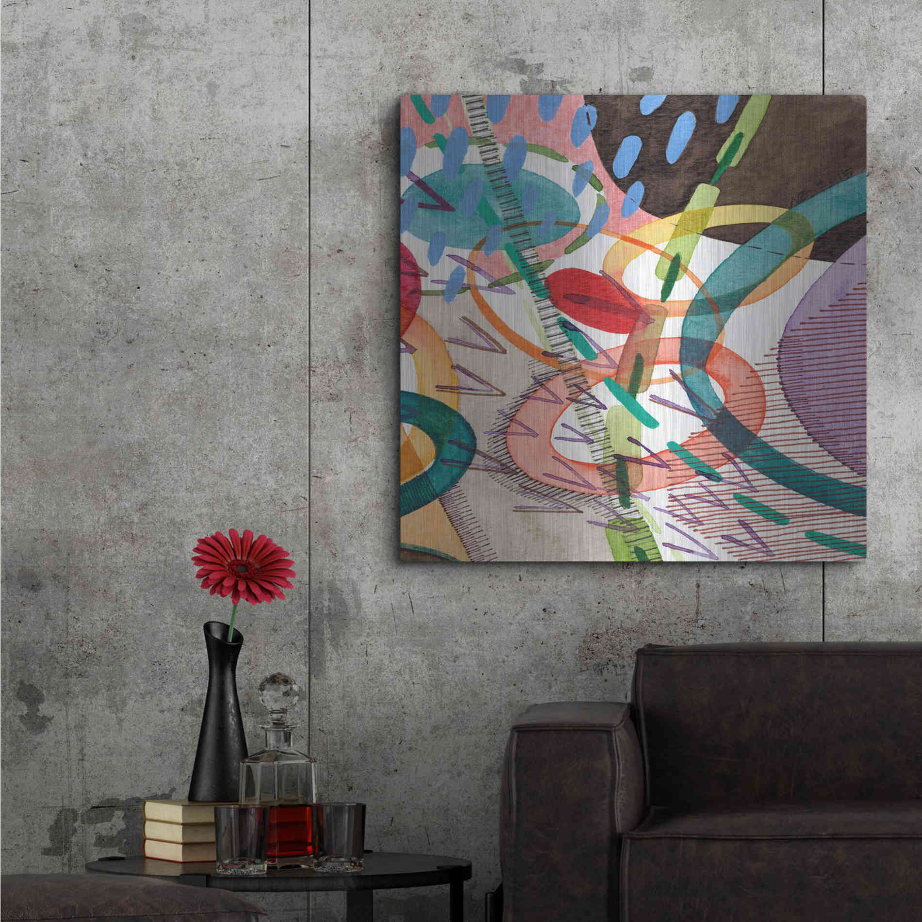 Luxe Metal Art 'Stratosphere II' by Nikki Galapon, Metal Wall Art,36x36