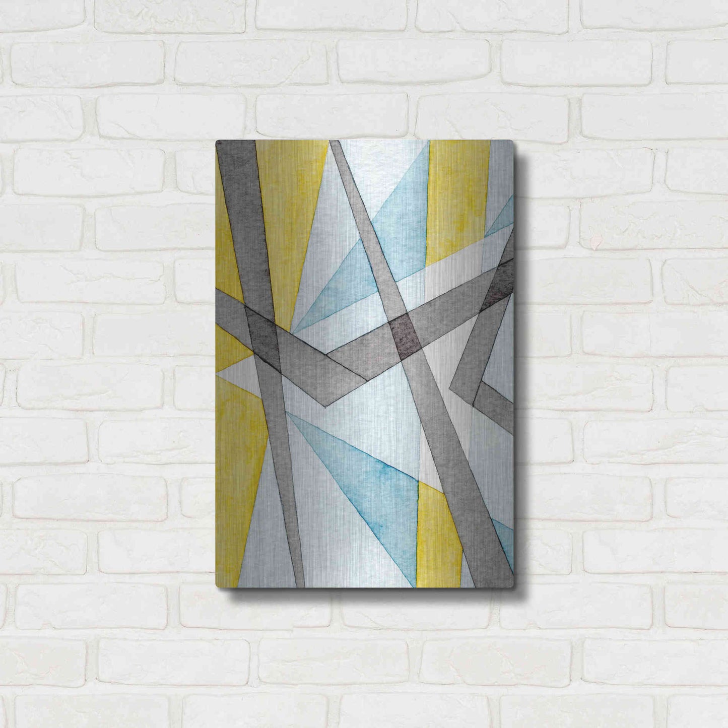 Luxe Metal Art 'Converging Angles I' by Nikki Galapon, Metal Wall Art,16x24