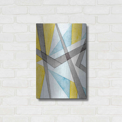 Luxe Metal Art 'Converging Angles I' by Nikki Galapon, Metal Wall Art,16x24
