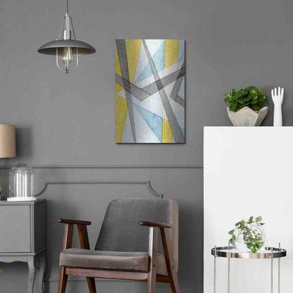 Luxe Metal Art 'Converging Angles I' by Nikki Galapon, Metal Wall Art,16x24