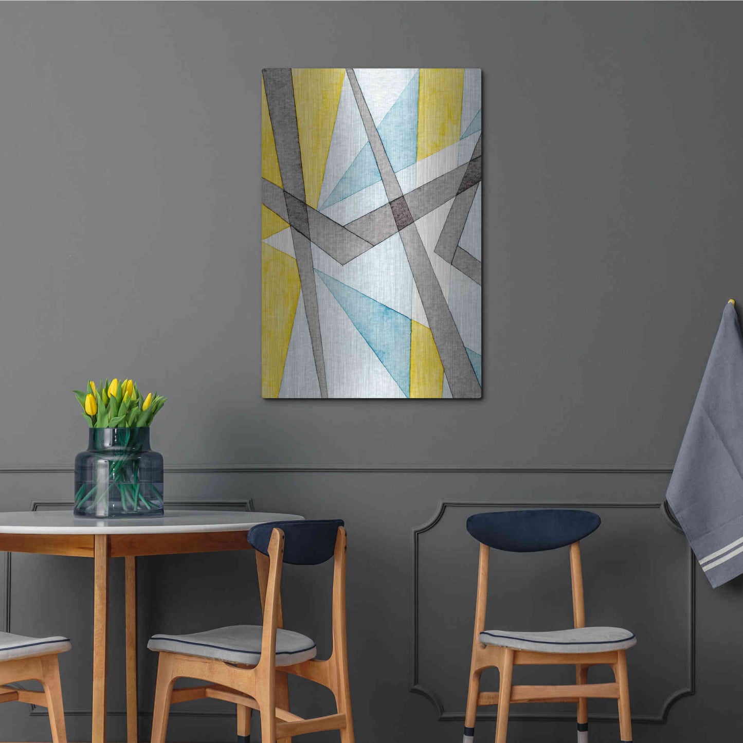 Luxe Metal Art 'Converging Angles I' by Nikki Galapon, Metal Wall Art,24x36