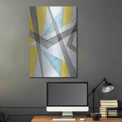 Luxe Metal Art 'Converging Angles I' by Nikki Galapon, Metal Wall Art,24x36