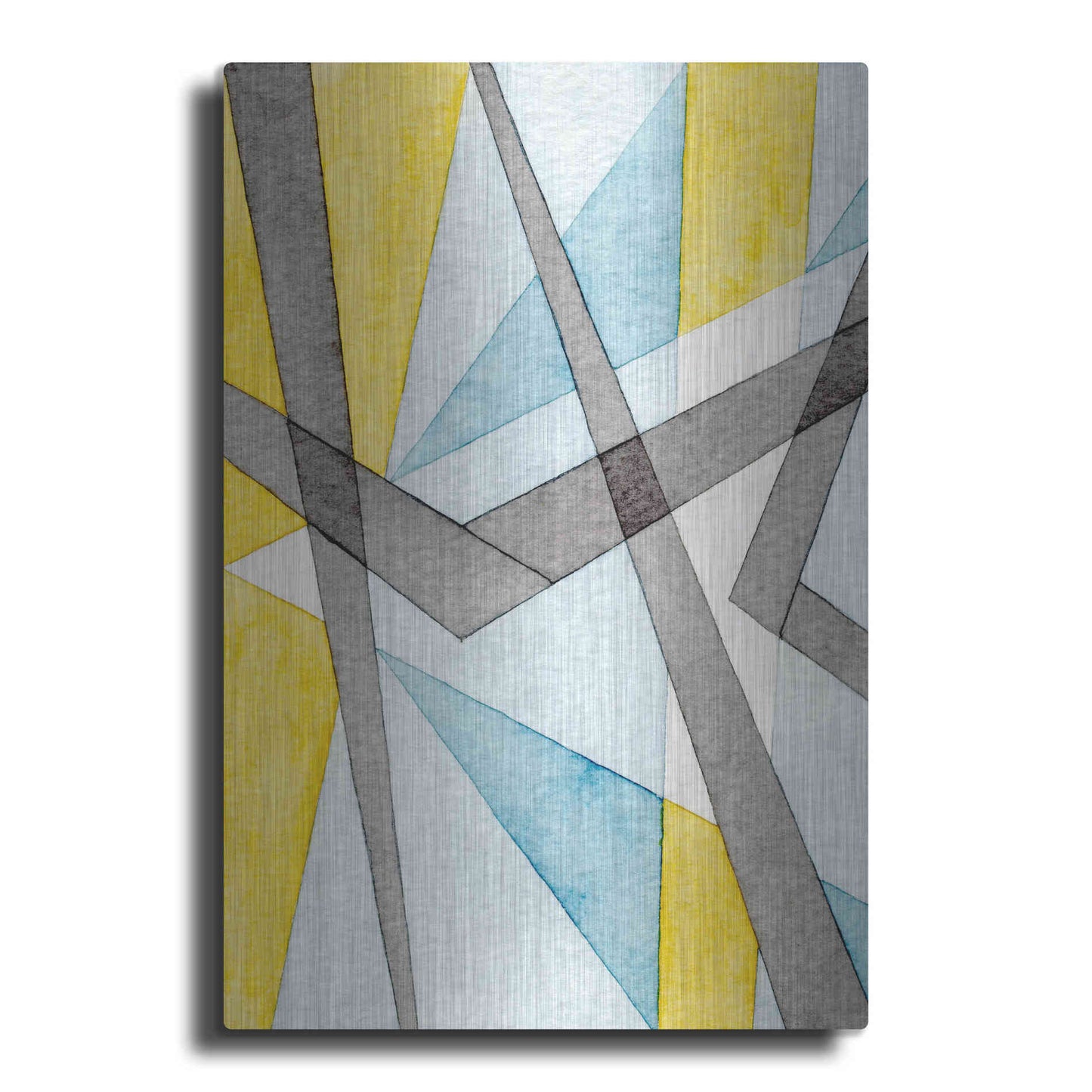Luxe Metal Art 'Converging Angles I' by Nikki Galapon, Metal Wall Art