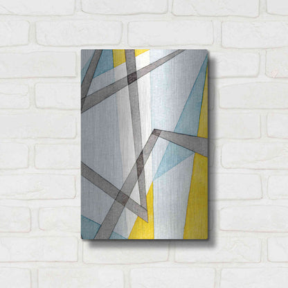 Luxe Metal Art 'Converging Angles II' by Nikki Galapon, Metal Wall Art,12x16