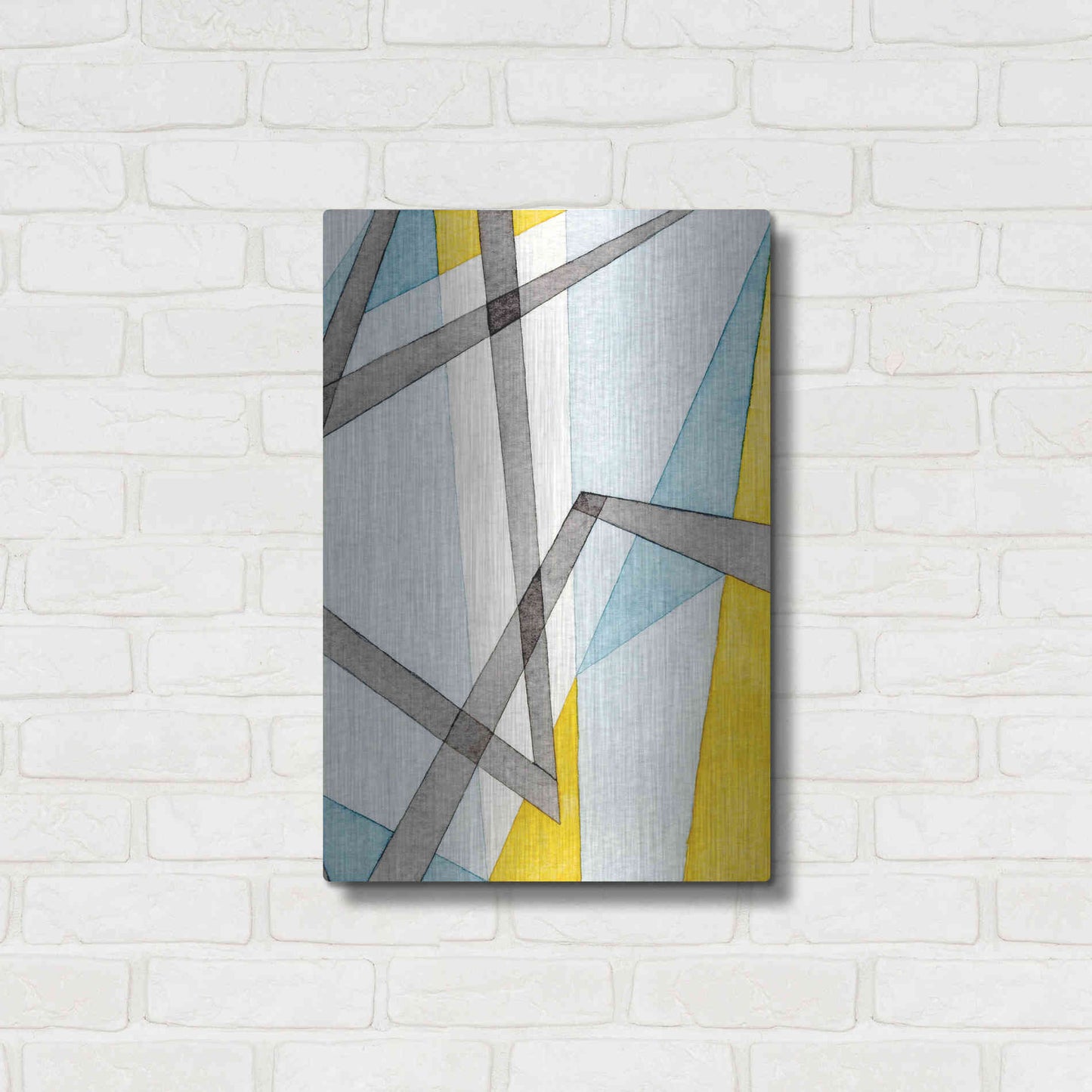 Luxe Metal Art 'Converging Angles II' by Nikki Galapon, Metal Wall Art,16x24