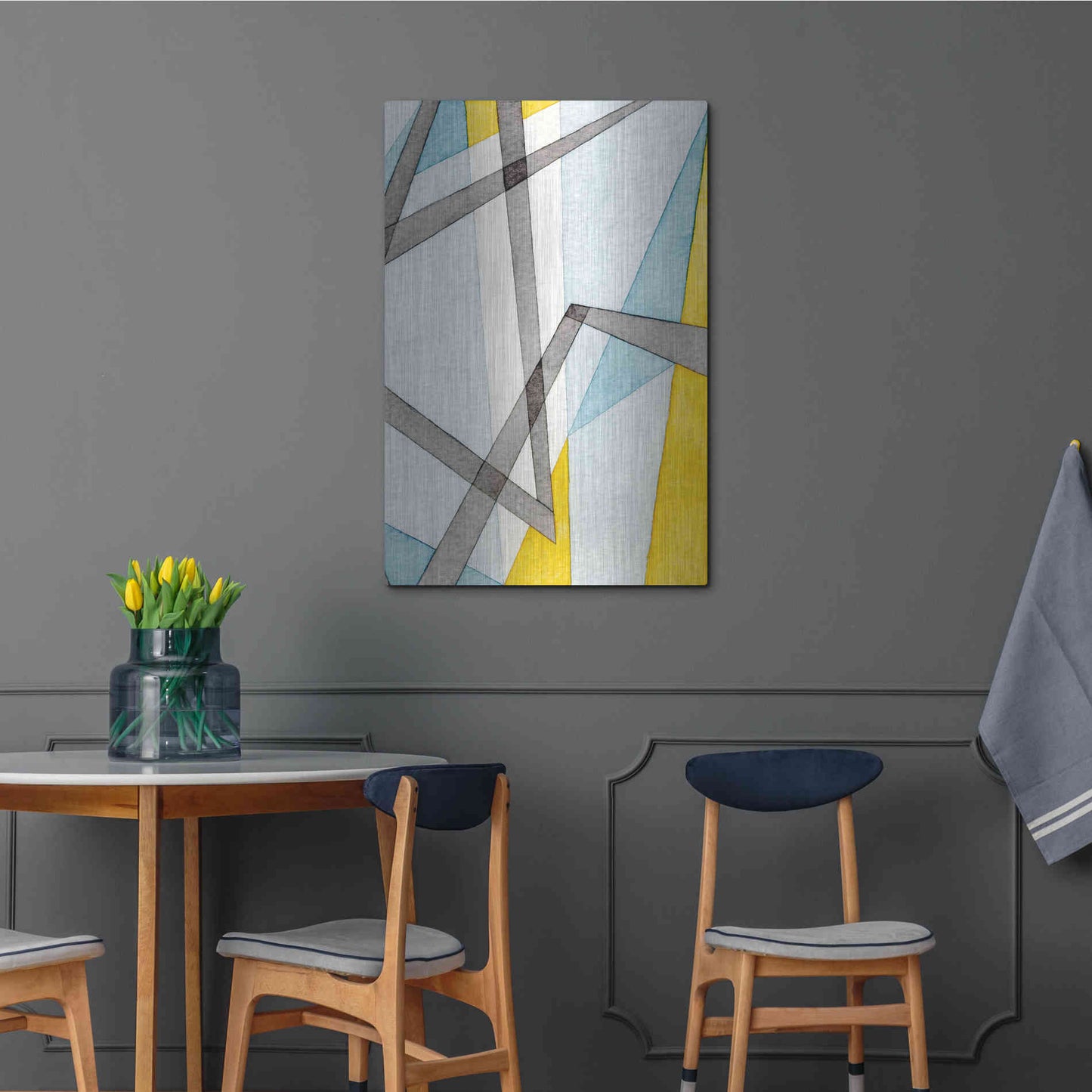 Luxe Metal Art 'Converging Angles II' by Nikki Galapon, Metal Wall Art,24x36