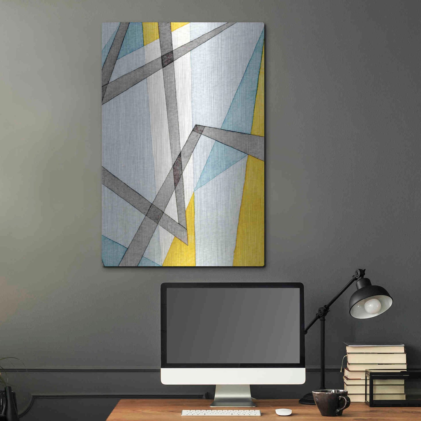 Luxe Metal Art 'Converging Angles II' by Nikki Galapon, Metal Wall Art,24x36