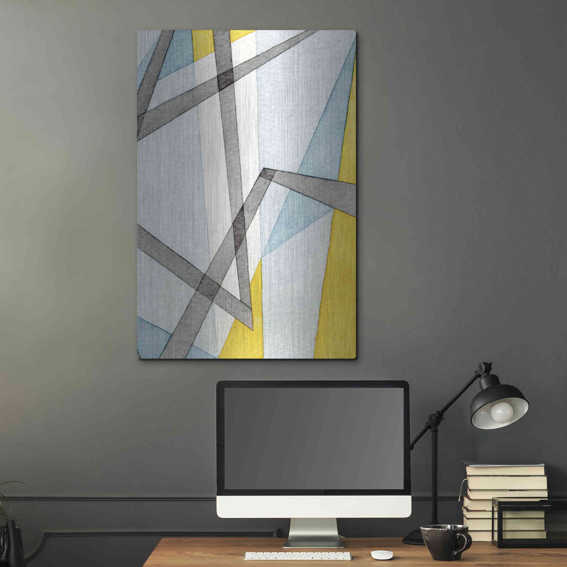 Luxe Metal Art 'Converging Angles II' by Nikki Galapon, Metal Wall Art,24x36