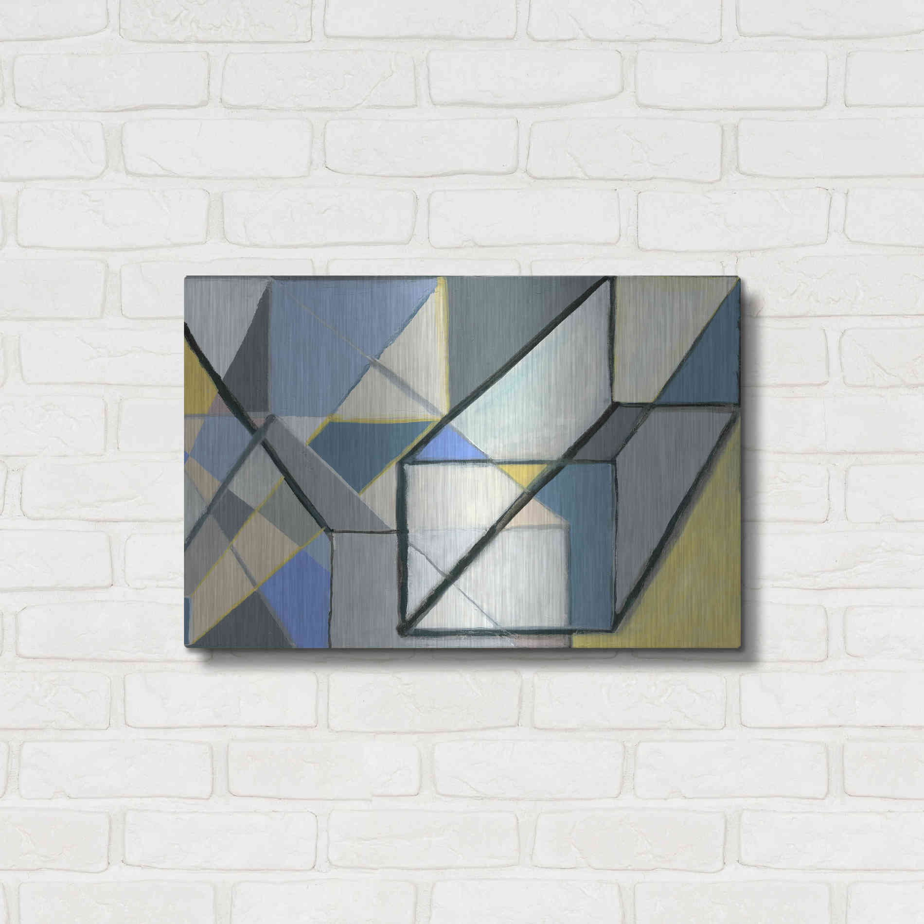 Luxe Metal Art 'Cuboid' by Nikki Galapon, Metal Wall Art,24x16