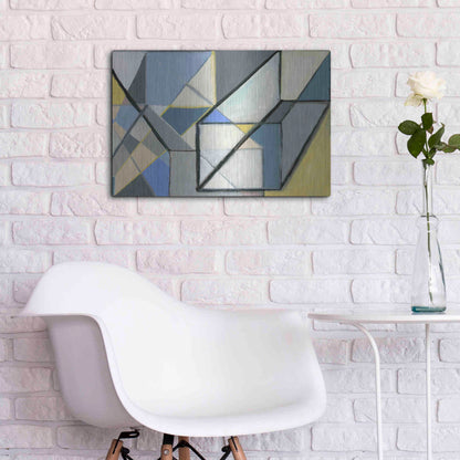 Luxe Metal Art 'Cuboid' by Nikki Galapon, Metal Wall Art,24x16