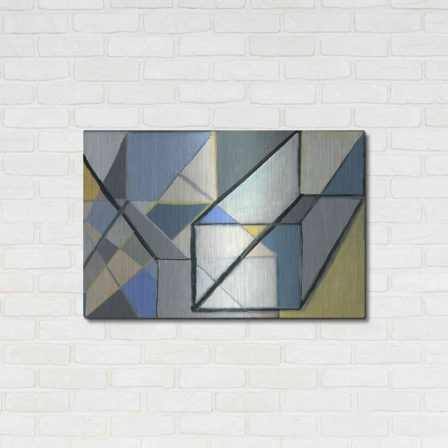 Luxe Metal Art 'Cuboid' by Nikki Galapon, Metal Wall Art,36x24