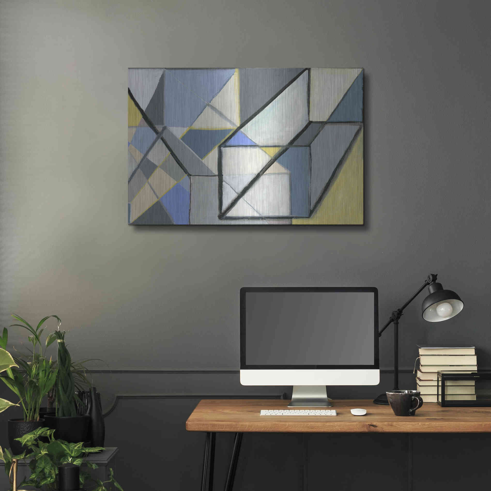 Luxe Metal Art 'Cuboid' by Nikki Galapon, Metal Wall Art,36x24