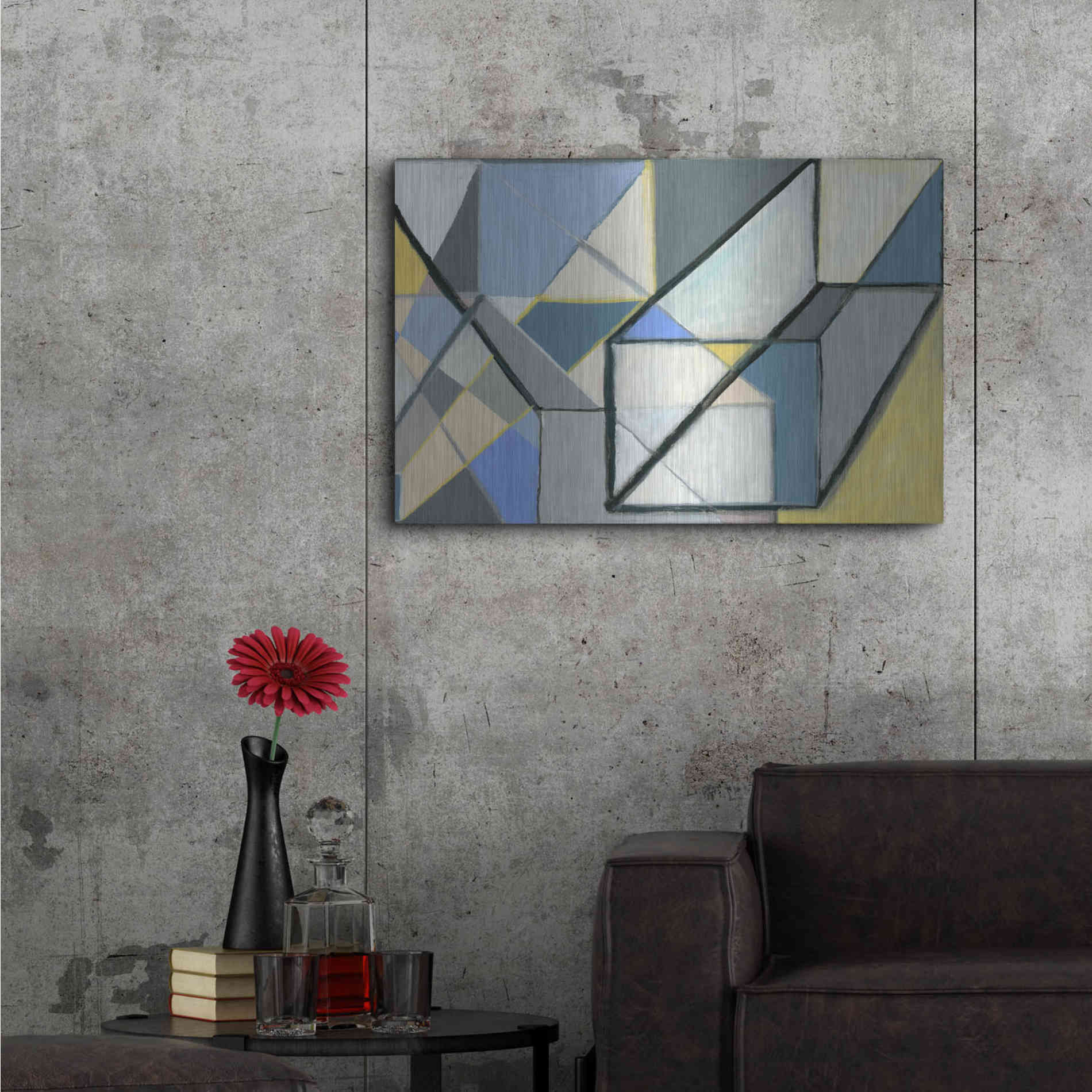 Luxe Metal Art 'Cuboid' by Nikki Galapon, Metal Wall Art,36x24