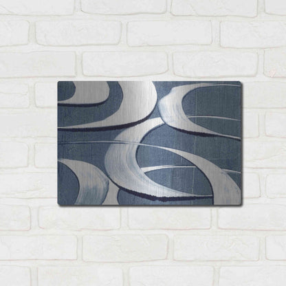 Luxe Metal Art 'Wave Frequency I' by Nikki Galapon, Metal Wall Art,16x12