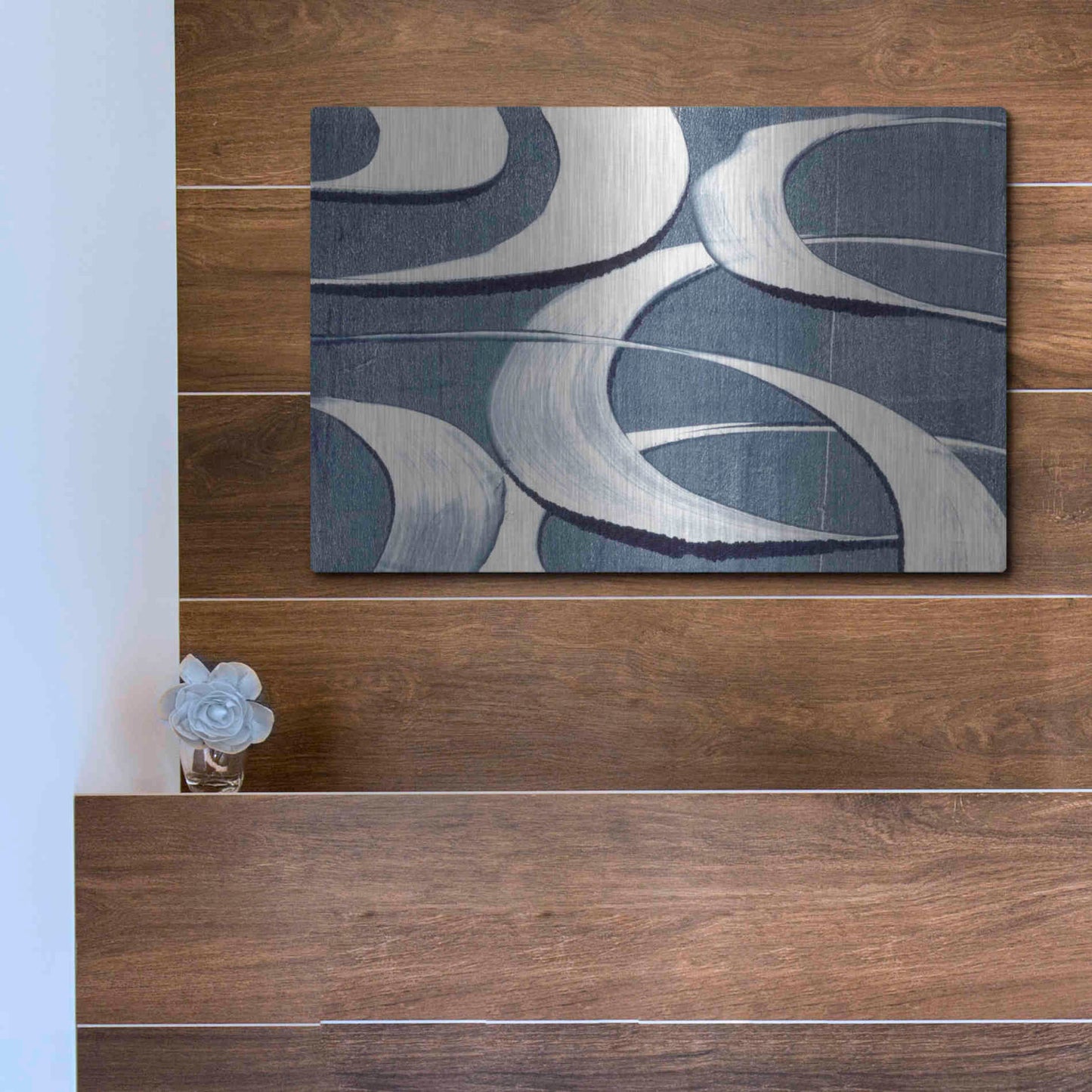 Luxe Metal Art 'Wave Frequency I' by Nikki Galapon, Metal Wall Art,16x12