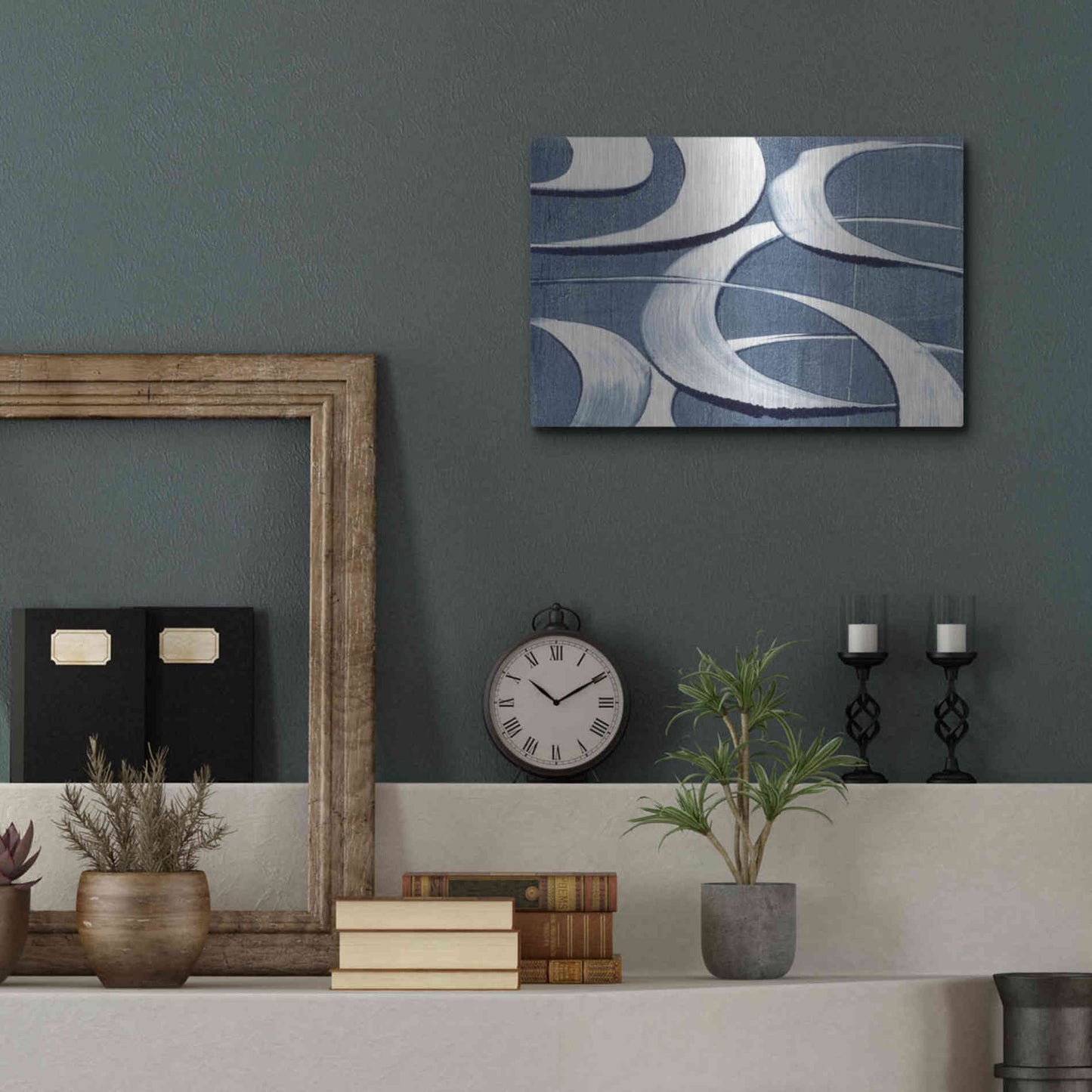 Luxe Metal Art 'Wave Frequency I' by Nikki Galapon, Metal Wall Art,16x12