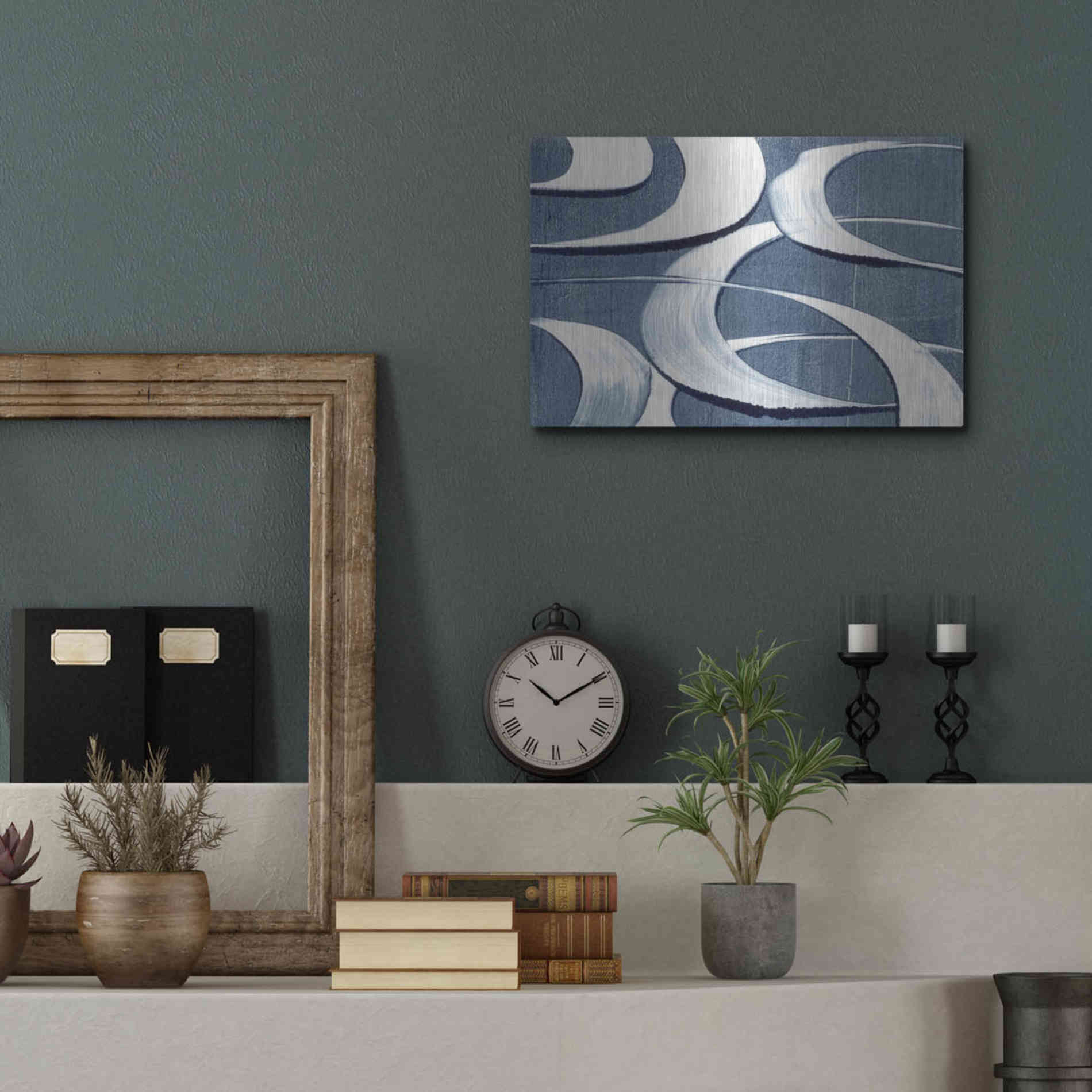 Luxe Metal Art 'Wave Frequency I' by Nikki Galapon, Metal Wall Art,16x12