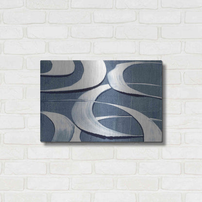 Luxe Metal Art 'Wave Frequency I' by Nikki Galapon, Metal Wall Art,24x16